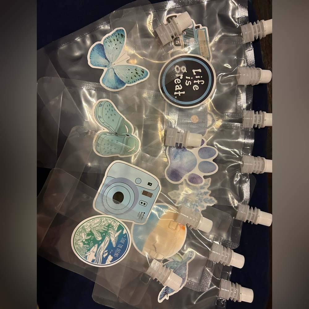 CUTE BAG DRINKS! BLUE THEMED!
